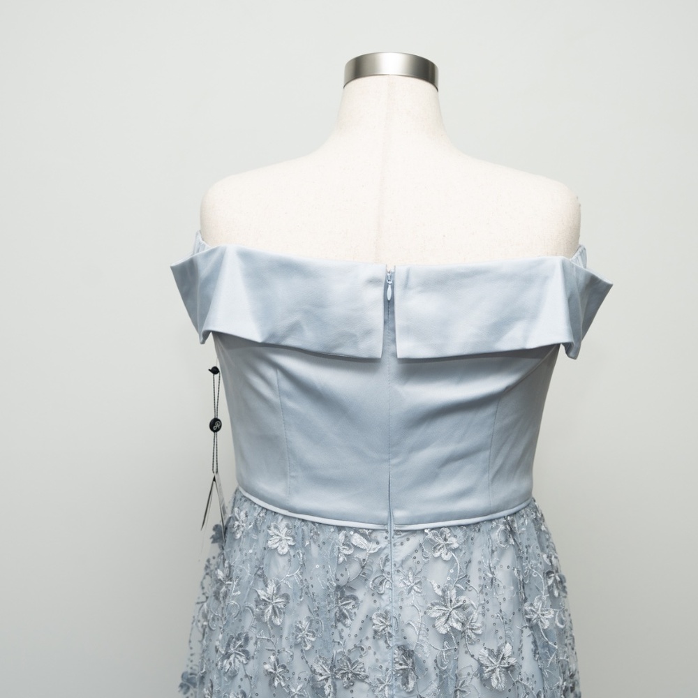 Adrianna Papell - Off Shoulder Floral Embroidered Dress - Picture 12 of 13